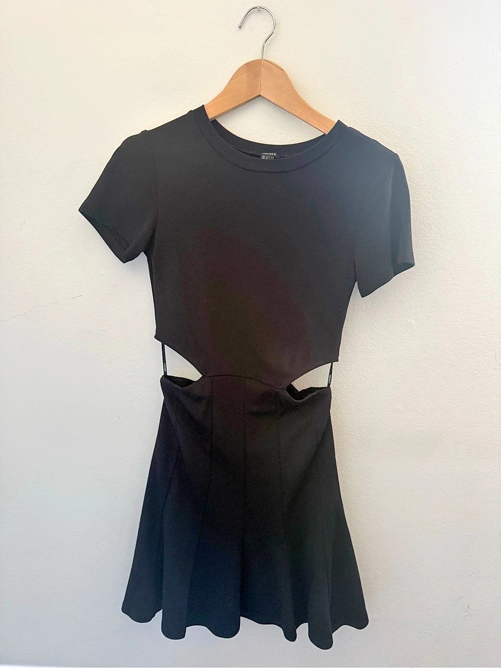 Forever 21 Black Cutout Mini Dress